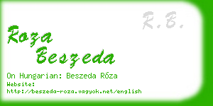 roza beszeda business card